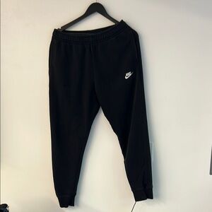 Nike Black Athletic Sweatpants with Elastic Cuffs